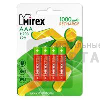 Аккумулятор Ni-MH Mirex HR03 / AAA 1000mAh 1,2V 4 шт (4/40/200), ecopack Аккумулятор Ni-MH Mirex HR03 / AAA 1000mAh 1,2V 4 шт (4/40/200), ecopack