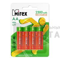 Аккумулятор Ni-MH Mirex HR6 / AA 2500mAh 1,2V 4 шт (4/40/200), ecopack Аккумулятор Ni-MH Mirex HR6 / AA 2500mAh 1,2V 4 шт (4/40/200), ecopack