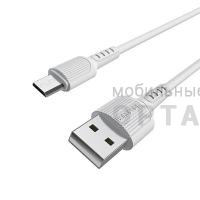 Кабель Usb to Micro BOROFONE BX16 Easy, 1.0м, круглый, 2.0A, ПВХ, цвет: белый (1/648)