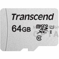 Карта памяти MicroSD 64 Гб Transcend 300S UHS-I U1 без адаптрера Карта памяти MicroSD 64 Гб Transcend 300S UHS-I U1 без адаптрера