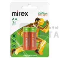 Аккумулятор Ni-MH Mirex HR6 / AA 2000mAh 1,2V 2 шт (2/20/100), ecopack Аккумулятор Ni-MH Mirex HR6 / AA 2000mAh 1,2V 2 шт (2/20/100), ecopack