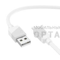 Кабель Usb to Micro BOROFONE BX107 Excellent, 1.0м, 2.4A, пластик, цвет: белый (1/360)