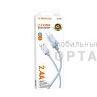 Кабель Usb to Micro BOROFONE BX107 Excellent, 1.0м, 2.4A, пластик, цвет: синий (1/360)
