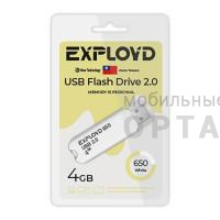 Флешка USB 4 Гб Exployd  650  белый