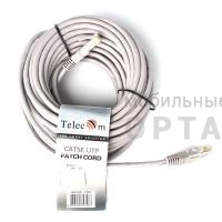 Патч корд литой TELECOM UTP Кат. 5е, серый, 10 м. (1/50) Патч корд литой TELECOM UTP Кат. 5е, серый, 10 м. (1/50)