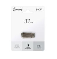 Флешка USB 32Gb SmartBuy Dual MC35, USB 3.0, металл, Type-C + Type-A, серебристый