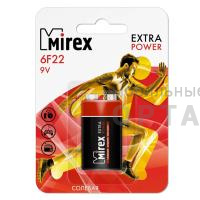 Элемент питания Mirex 6F22 / Крона 9V  1 шт (1/12/240), ecopack