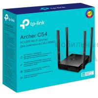 Роутер двухдиапазонный беспроводной TP-Link Archer C54 AC1200 10/100BASE-TX черный Роутер двухдиапазонный беспроводной TP-Link Archer C54 AC1200 10/100BASE-TX черный