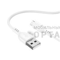 Кабель Usb to Micro BOROFONE BX91 Symbol, 1.0м, 2.4A, цвет: белый (1/360)