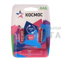 Аккумуляторная батарейка КОСМОС R03 (600 mAh)  BL2 (2/24/288) Аккумуляторная батарейка КОСМОС R03 (600 mAh)  BL2 (2/24/288)